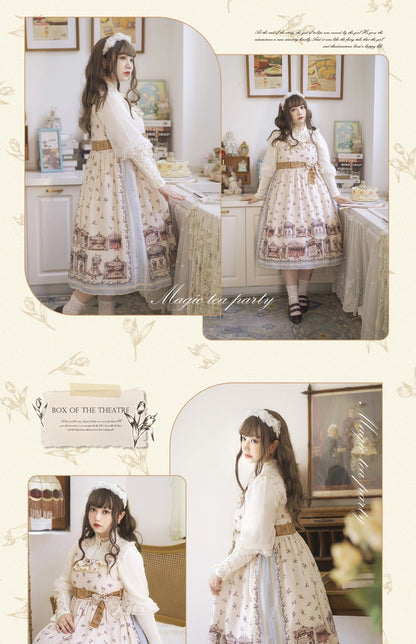 Magic Tea Party - Box Theatre - Classical Lolita Beige Rabbit Print JSK