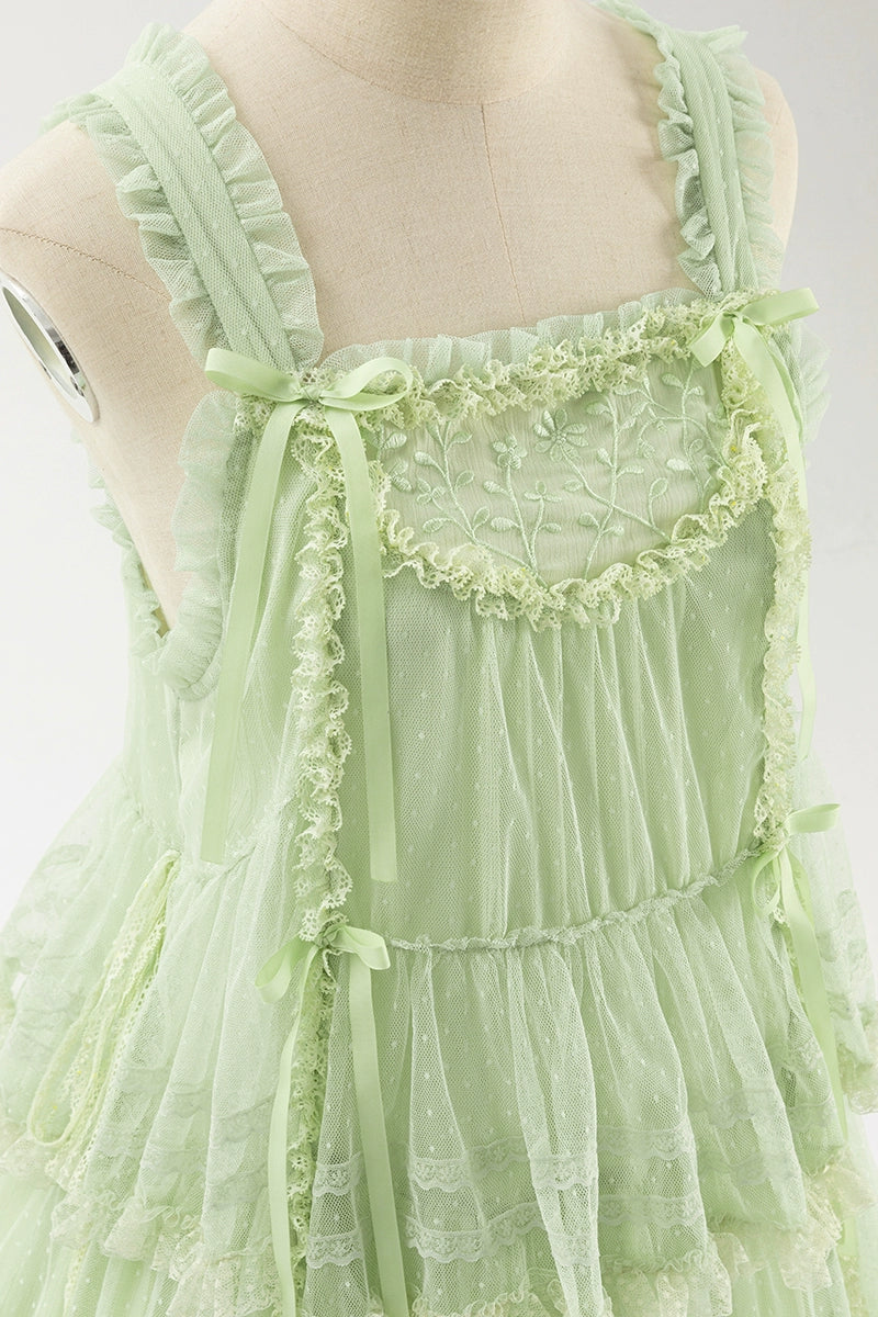 Polyhymnia - Secret Forest - Classic Lolita JSK Dress Multi-layered Dress Summer Gauze Dress
