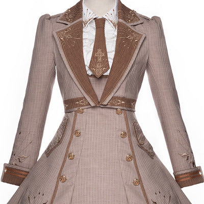 Youpairui - Sheffield - British-style Khaki Ouji Lolita Set