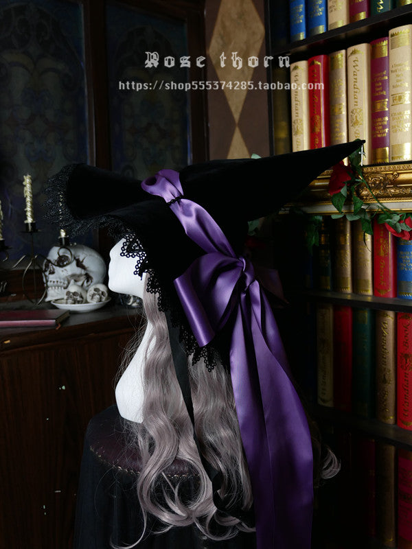 Rose Thorn - Holy Cross - 12 Colors Lolita Halloween Witch Hat