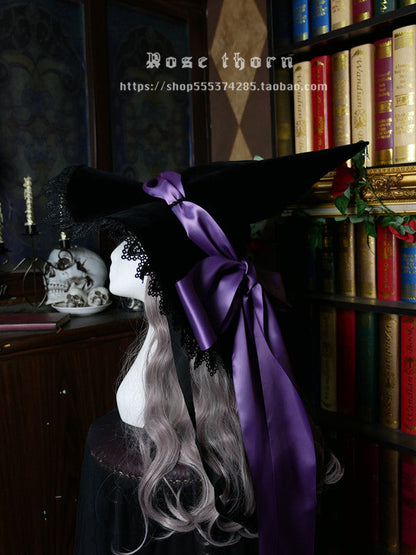 Rose Thorn - Holy Cross - 12 Colors Lolita Halloween Witch Hat