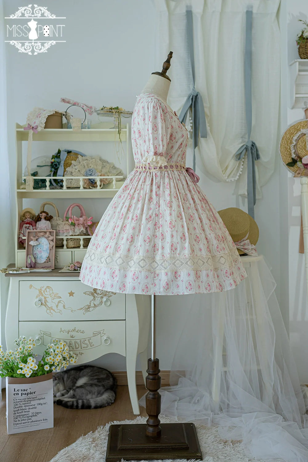 Miss Point - Customized Elegant Lolita OP Dress Cute Daily Girl Short Lolita Dress
