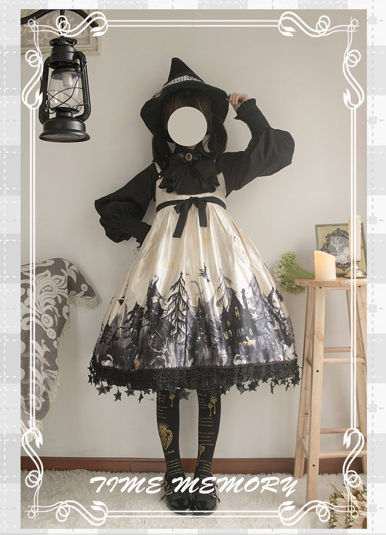 Time Memory - Elegant Lolita Slim Fit Mutton Sleeve Blouse