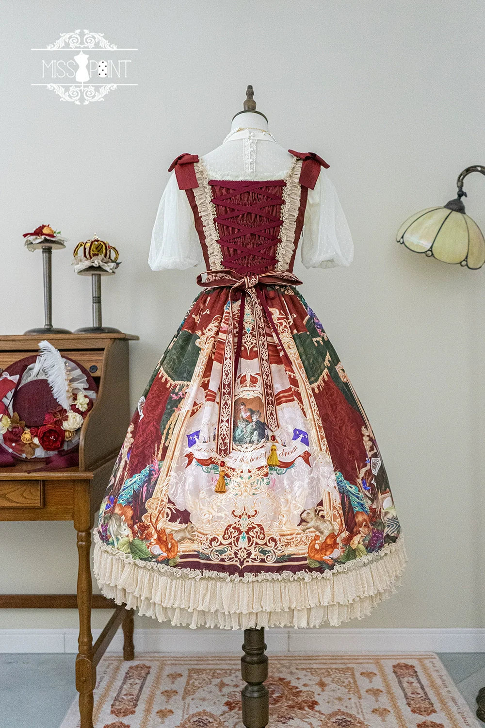 Miss Point - Kaleidoscope - Retro Lolita Dress Oil Painting Print JSK Dress Customized