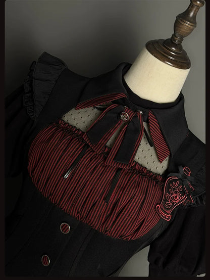 Alice Girl - Lolita Potion - Gothic Lolita Shirt Black Long Sleeves Lolita Blouse