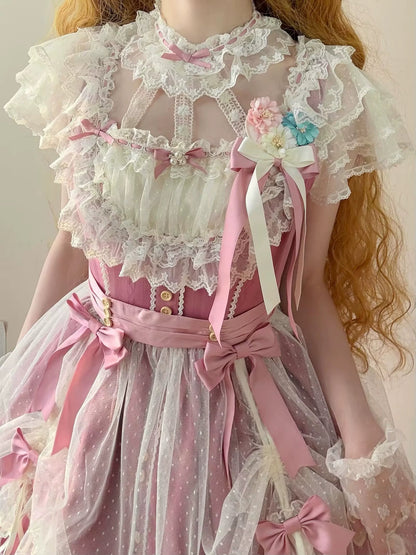 Uncle's Workshop - Fluttering Cherry Spring Strings - Cotton Sweet Lolita JSK Dress
