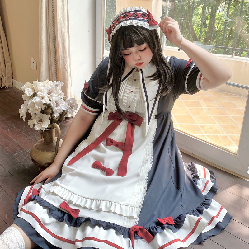 Niu Niu - Candy Sweethearts - Plus Size Lolita OP Short-Sleeve Princess Dress