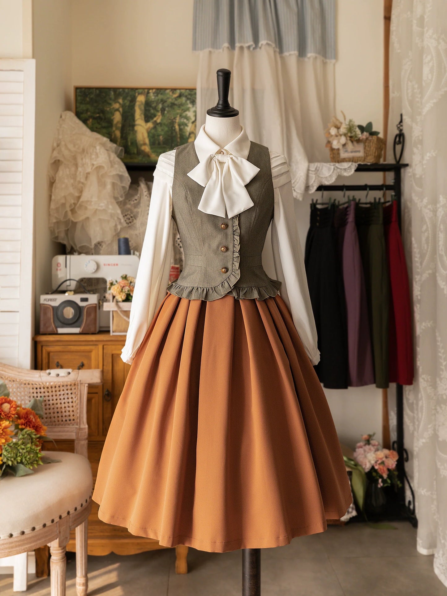 Forest Wardrobe - Forest Basket - Elegant Lolita Pleated Skirt
