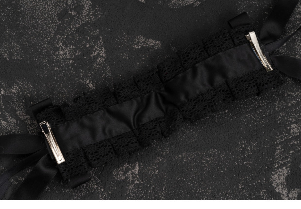 Strange Sugar - Gothic Handmade Black Rose Hairband