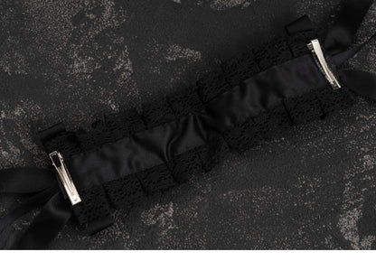 Strange Sugar - Gothic Handmade Black Rose Hairband