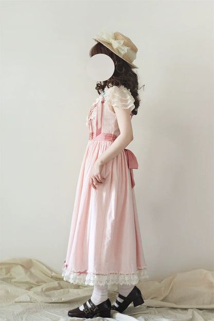 Uncle's Workshop - Fluttering Cherry Spring Strings - Cotton Sweet Lolita JSK Dress