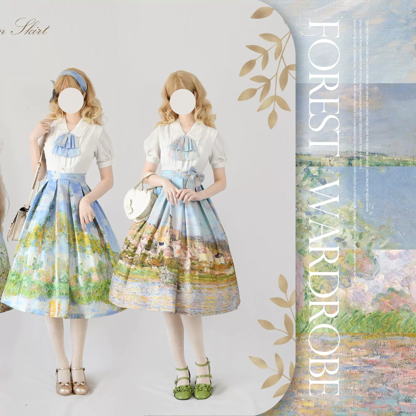 Forest Wardrobe - Daily Lolita SK, Retro Classic Monet Oil Painting