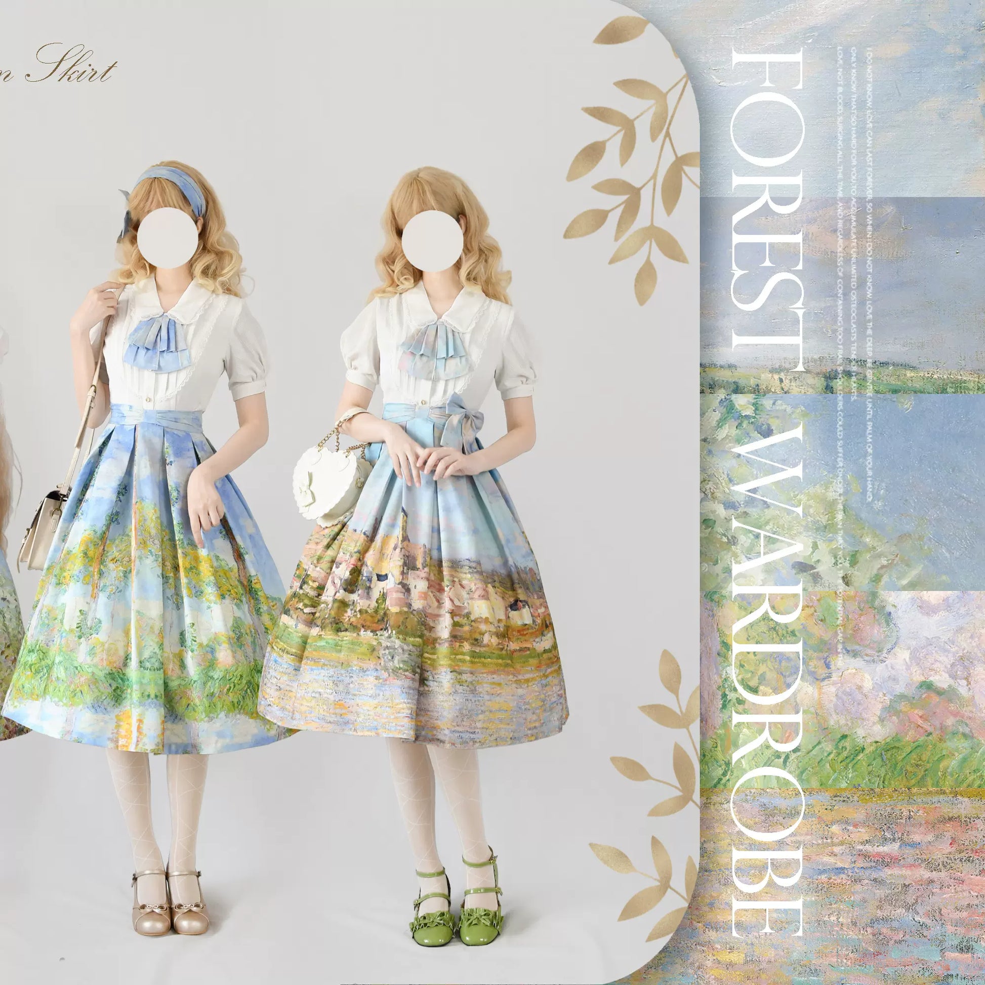 Forest Wardrobe - Daily Lolita SK, Retro Classic Monet Oil Painting