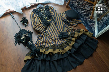 Miss Point - Perintz Manor - Gothic Lolita OP Long Sleeve Retro Lolita Dress