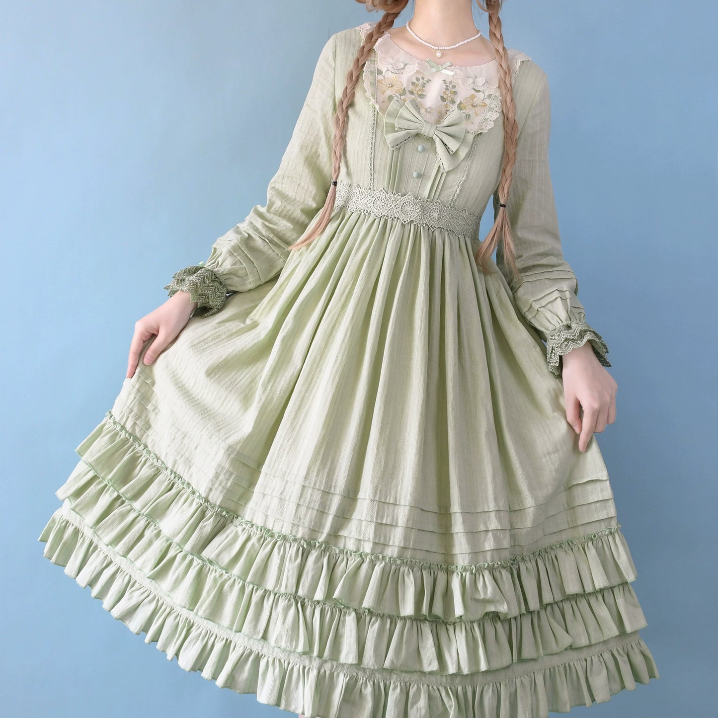Strawberry Witch - Nerry - Sweet Lolita Embroidered OP Dress Multicolors