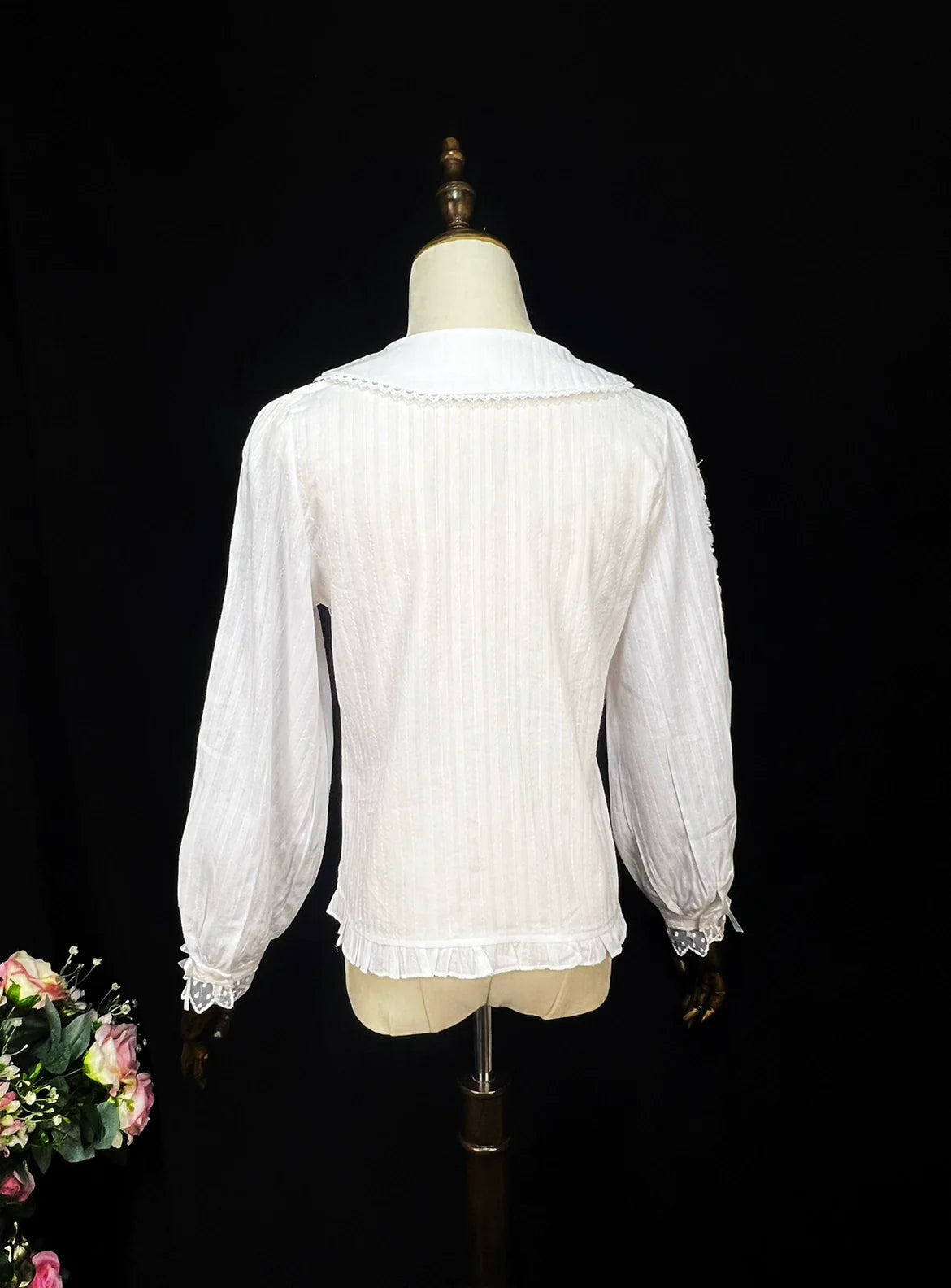 DMFS Lolita - Shank Lollipop - Cotton Lolita Blouse Doll Collar Bow Sweet Inner Top