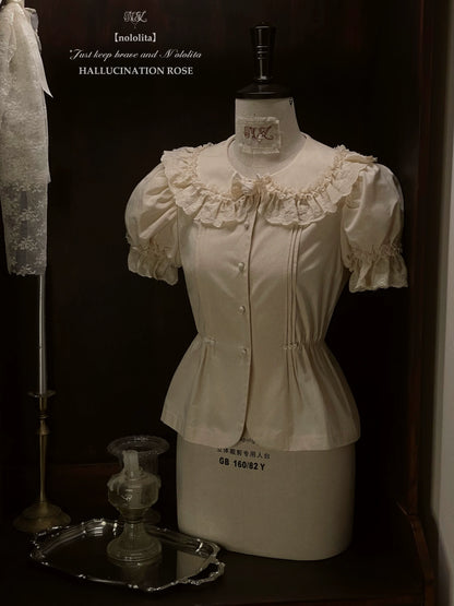 Nololita - Nightingale - Old School Lolita Shirt with Detachable Sleeves