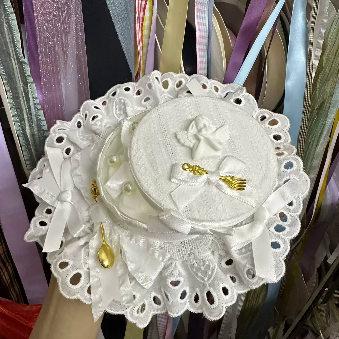 Chestnut Lolita - Sweet Lolita Candy Box Hat Handmade Lolita Top Hat