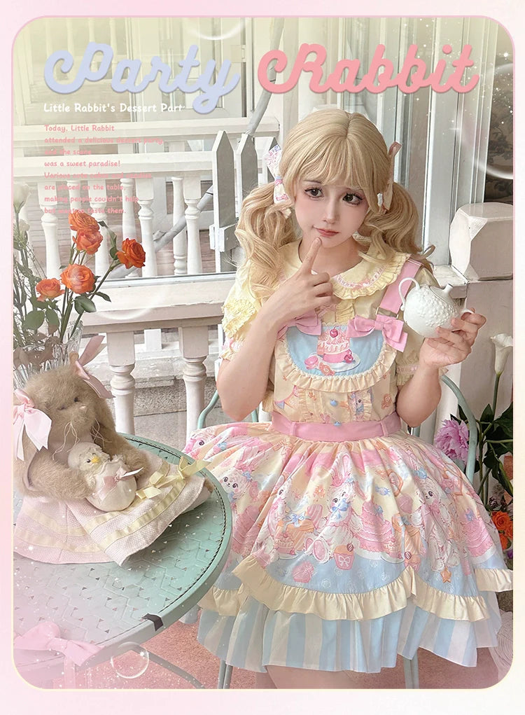 Mewroco - Party Bunny - Sweet Lolita Salopette Cute Daily Lolita Dress