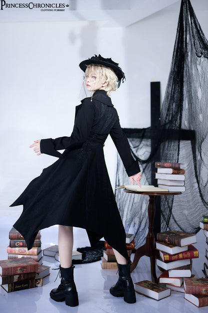 Princess Chronicles - Wind - Ouji Lolita Black Long Vest