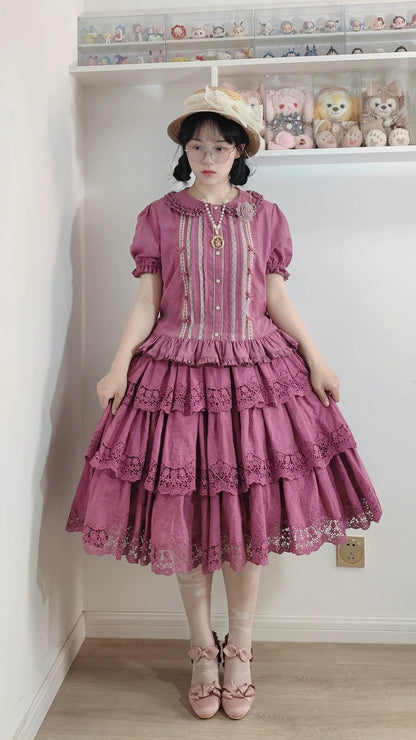 Miss Point - Forest Waltz - Classic Lolita Tiered Skirt Multi-layer Embroidered SK
