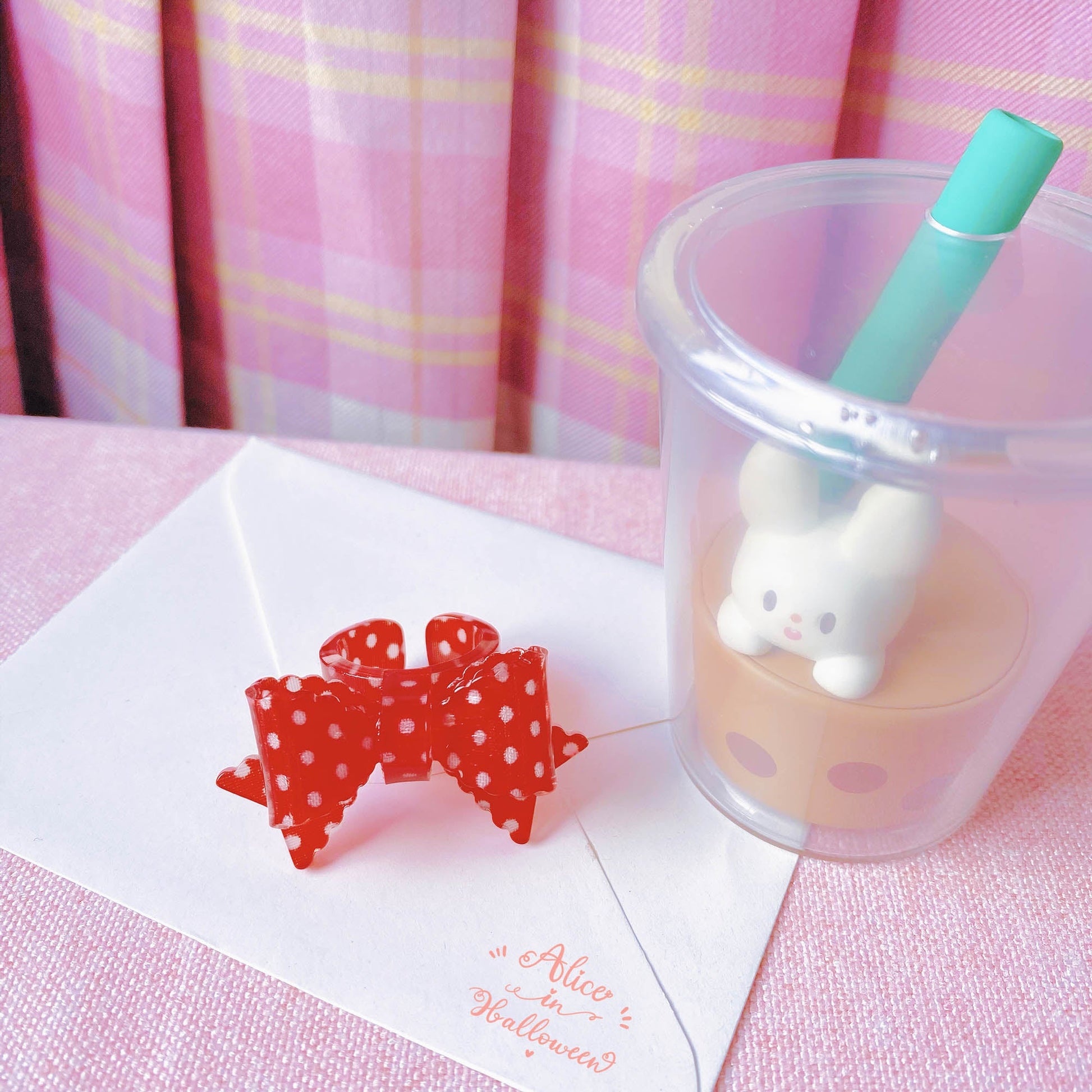 Halloween Alice - Sweet Cherry Lolita Plastic Necklace Ring