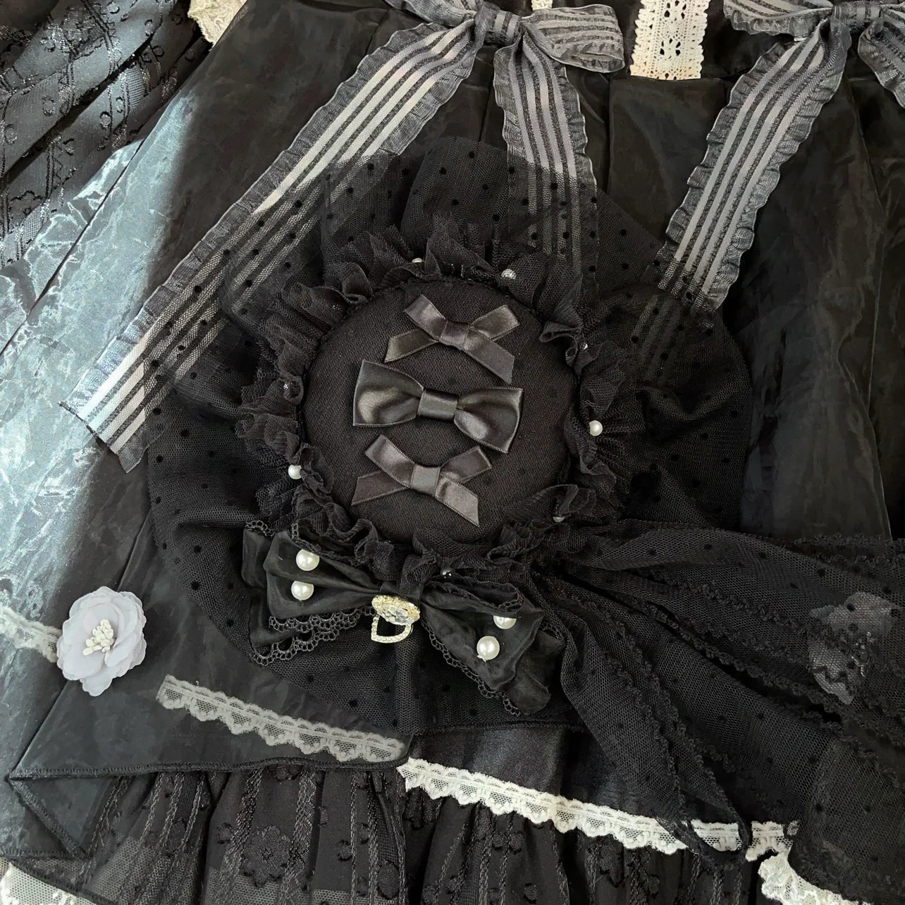 CheeseCat - Handmade Gothic Lolita Hat Anthony Cake Bow Lolita Hearwear