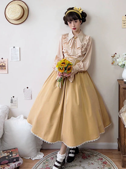 Forest Song - Astris - Classic Lolita SK Double-sided Wearing Fishbone Skirt