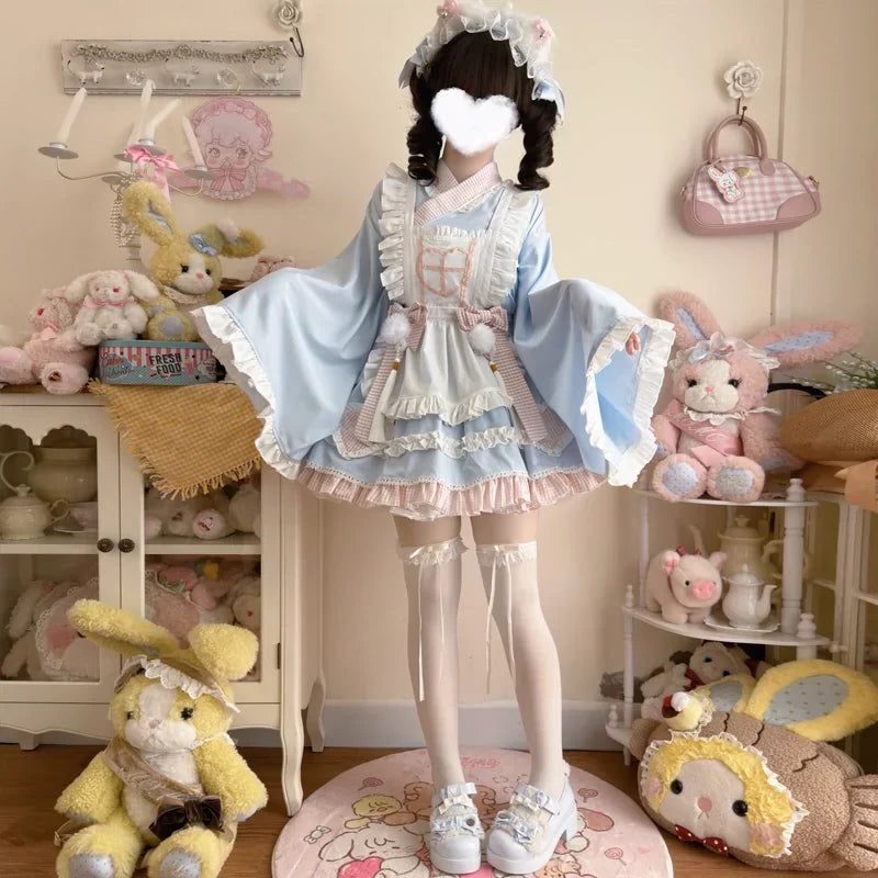 Hanguliang - Sweet Meow Nurse - Maid Lolita Skirt Set Kawaii Lolita Dress