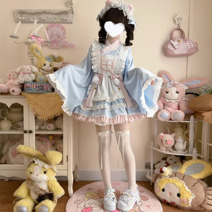 Hanguliang - Sweet Meow Nurse - Maid Lolita Skirt Set Kawaii Lolita Dress