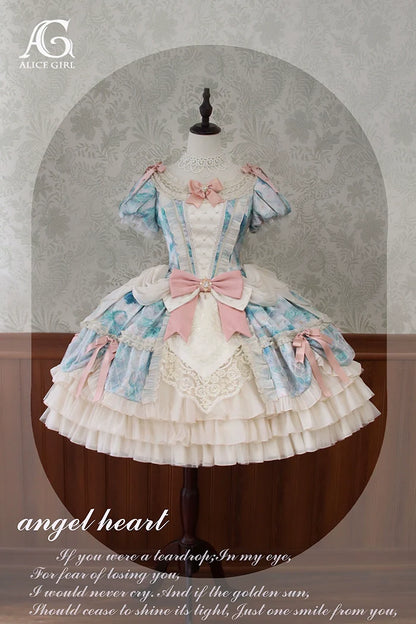 Alice Girl - Angel Heart - Sweet Lolita OP Dress, Tiered Ruffles
