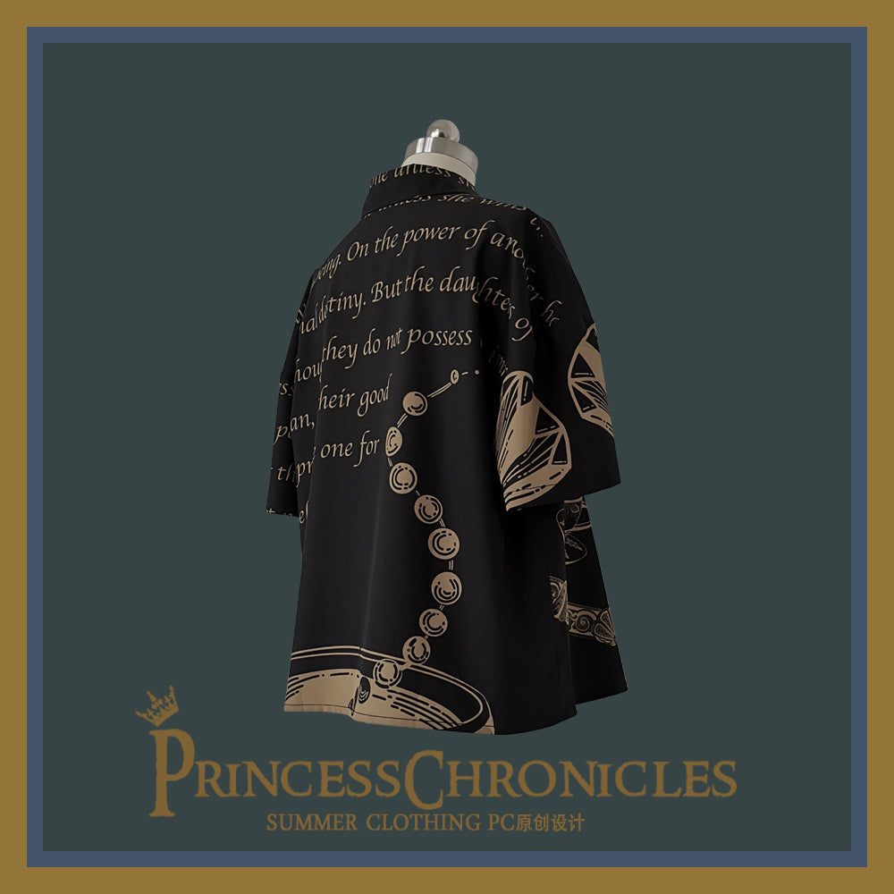 Princess Chronicles - Dark Fairy Tale - Ouji Lolita Casual Shorts Shirts