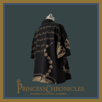 Princess Chronicles - Dark Fairy Tale - Ouji Lolita Casual Shorts Shirts