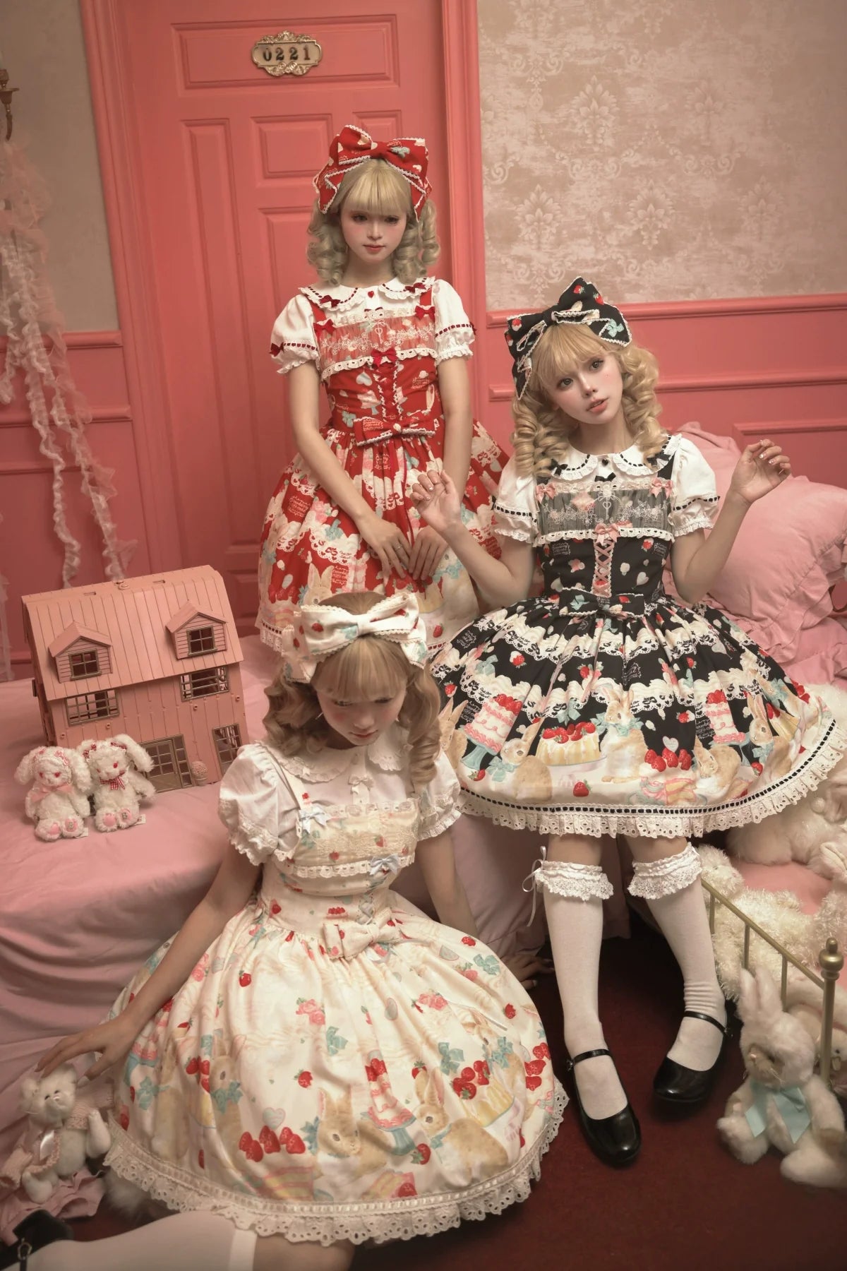 Dark Star Island - Honey Bunny Cake - Sweet Lolita JSK/OP/Strap SK/Shirt