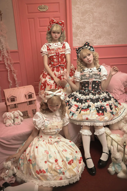 Dark Star Island - Honey Bunny Cake - Sweet Lolita JSK/OP/Strap SK/Shirt