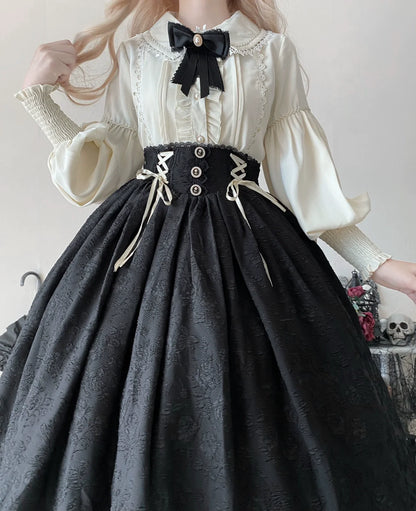 DMFS Lolita - Classic Lolita Blouse Mutton Sleeves Lolita Shirt