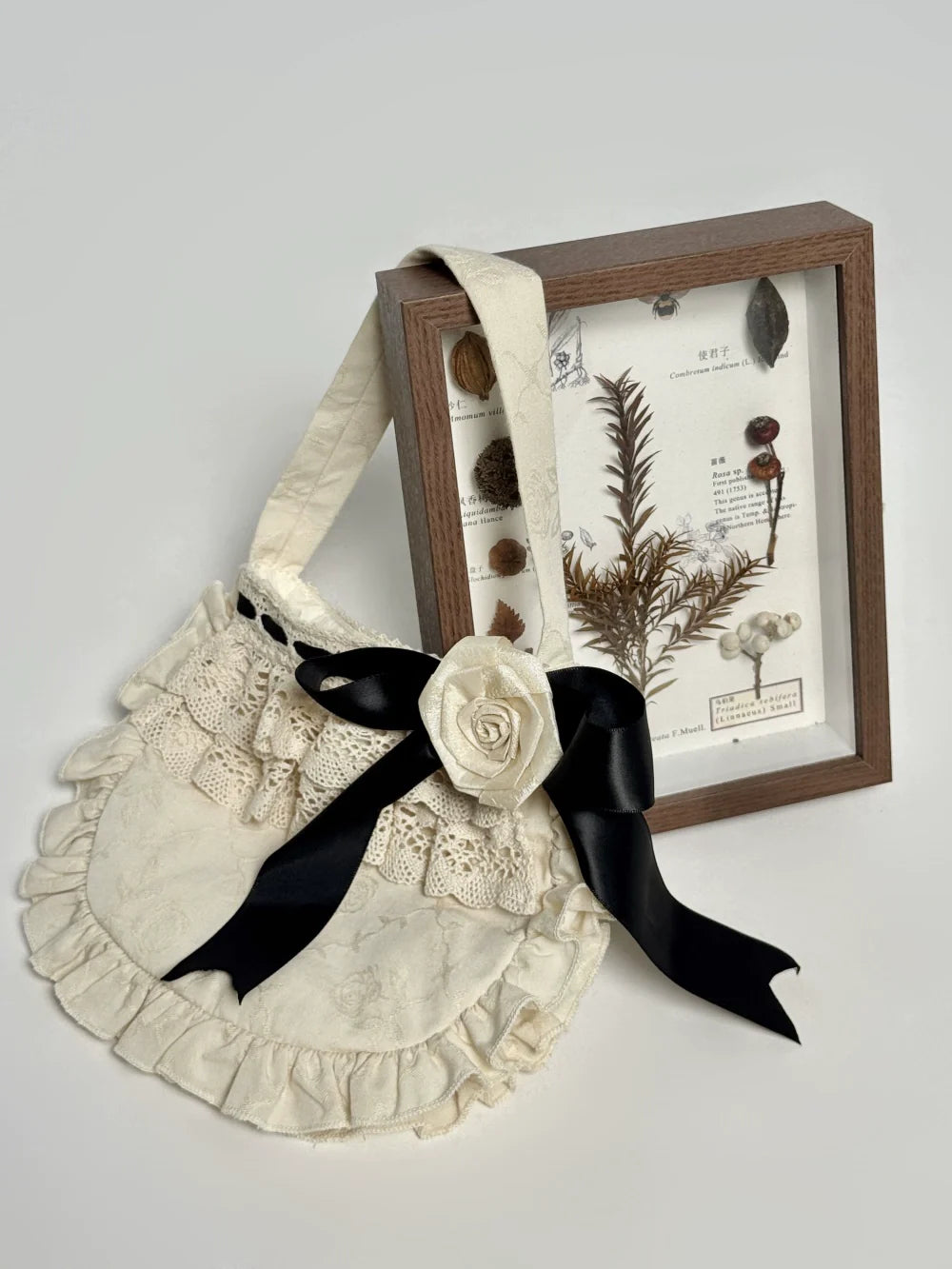 LeMiroir - Winter Solstice - Elegant Lolita Hat, Detachable Collar, Handbag