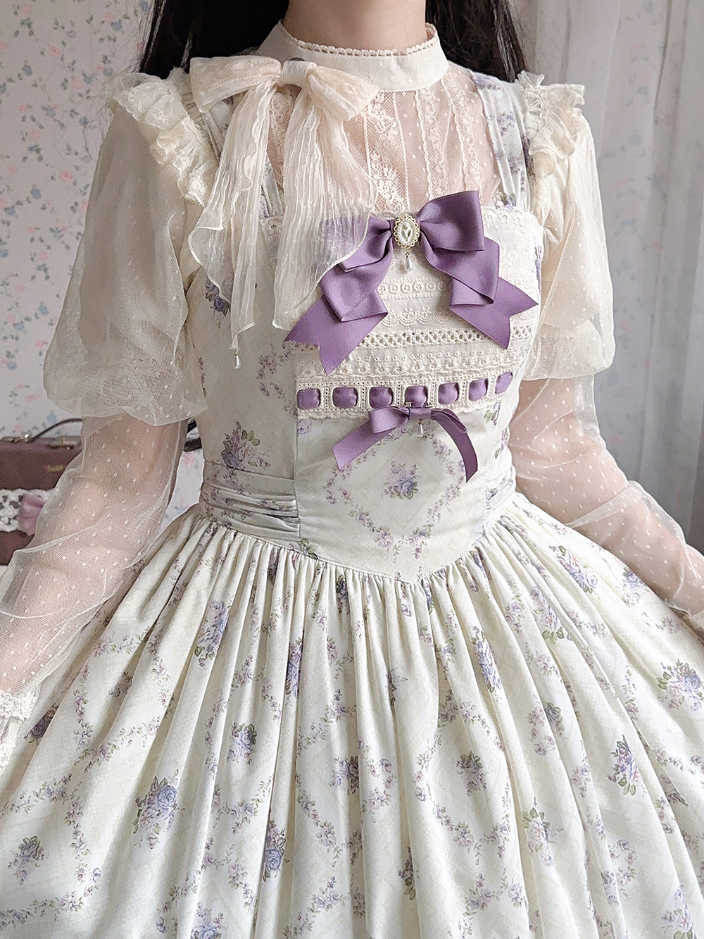 Miss Point - Customized Wood Rose 2.0 Elegant Vintage Jumper Dress