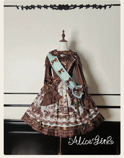 Alice Girl - Bear Chocolate Bar - Kawaii Lolita Headdress Set