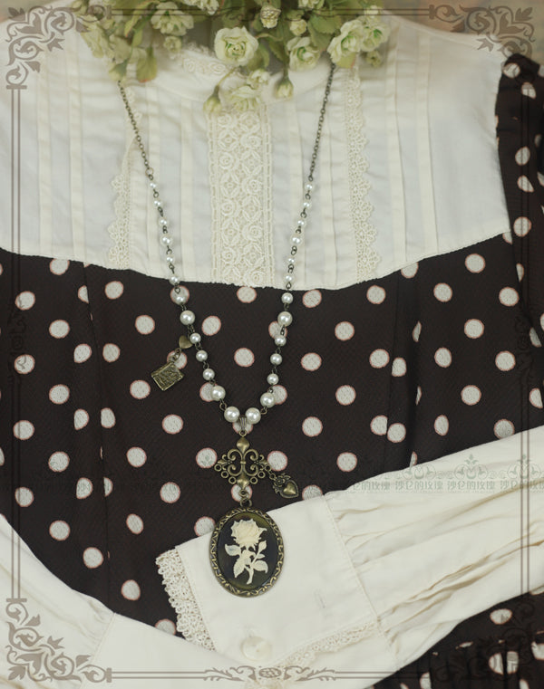 Rose of Sharon - British Style Cameo Lolita Necklace