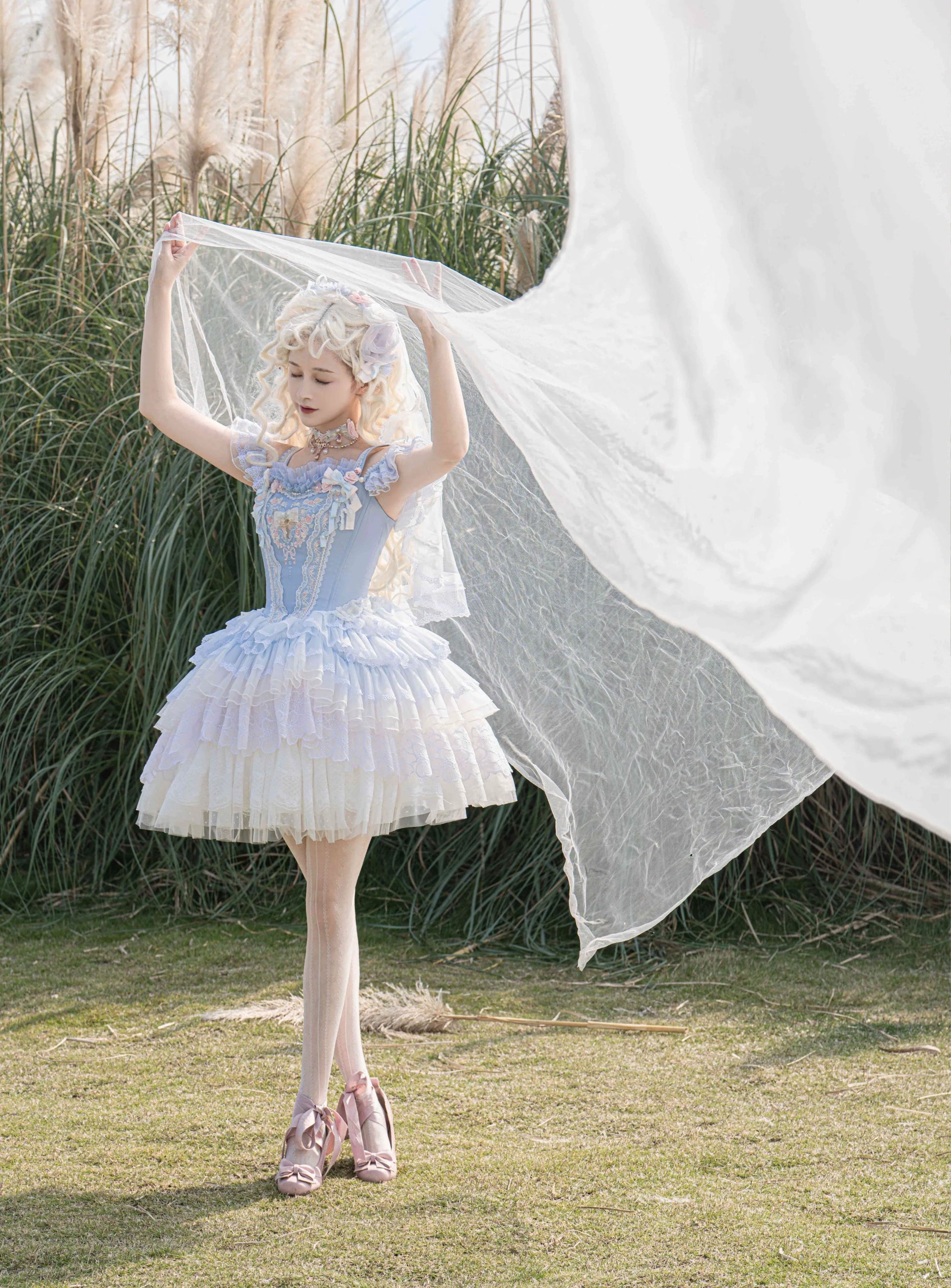 Garden Cat - Dreamy Dance Gorgeous Lolita JSK and SK