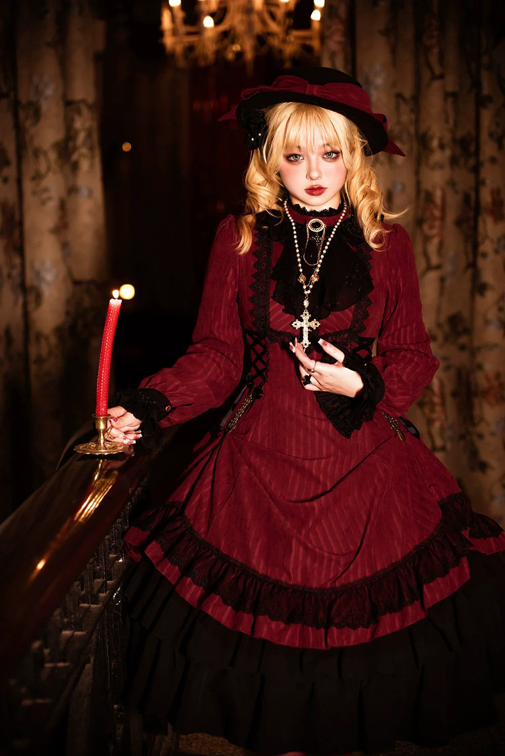 Miss Point - Perintz Manor - Gothic Lolita OP Long Sleeve Retro Lolita Dress