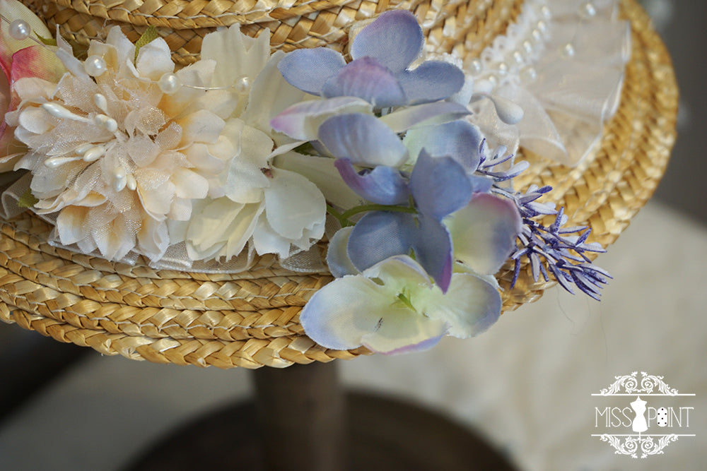 Miss point - Sally's Garden - Country Lolita Straw Top Hat