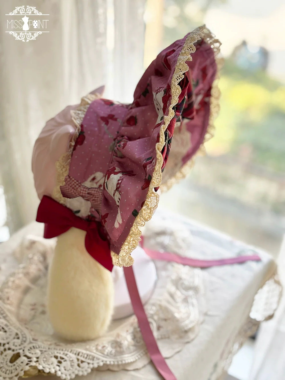 Miss Point - Forest Berry Bunny - Classic Lolita Accessory Cute Rabbit BNT KC and Brooch