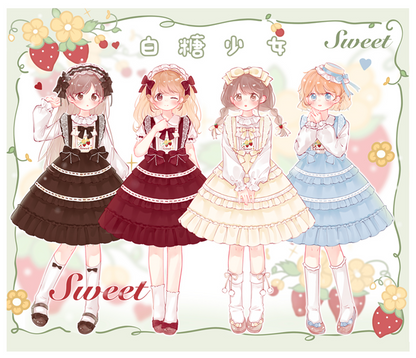 Sugar Girl - Cat Ear Tale - Sweet Lolita Jumper Dress Suspender Dress