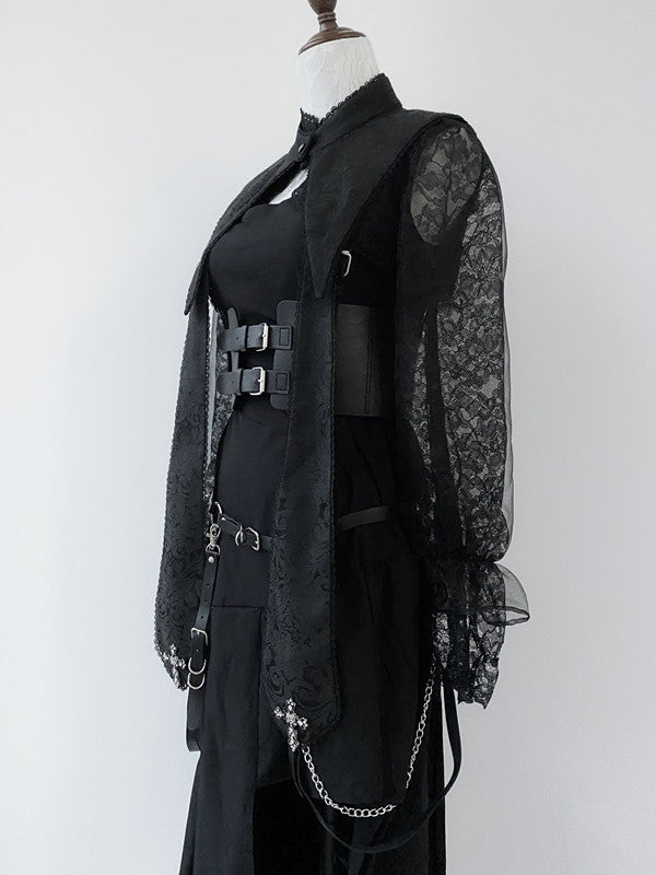 Your Highness - Nun Lolita Gothic OP Dress Full Set