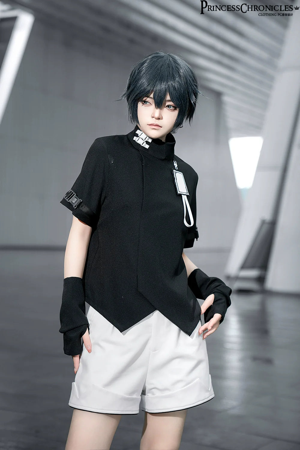 Princess Chronicles - White Cat - Futuristic Style Cool Lolita Pants Suit With Cat Ear Coat