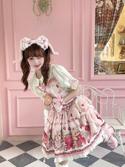 Polaris Lolita - Rabbit Berry Gift Box - Sweet Lolita Salopette and Dress Set