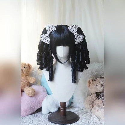 Imperial Tea - Solid Lolita Bob Wig With Detachable Curl Ponytail