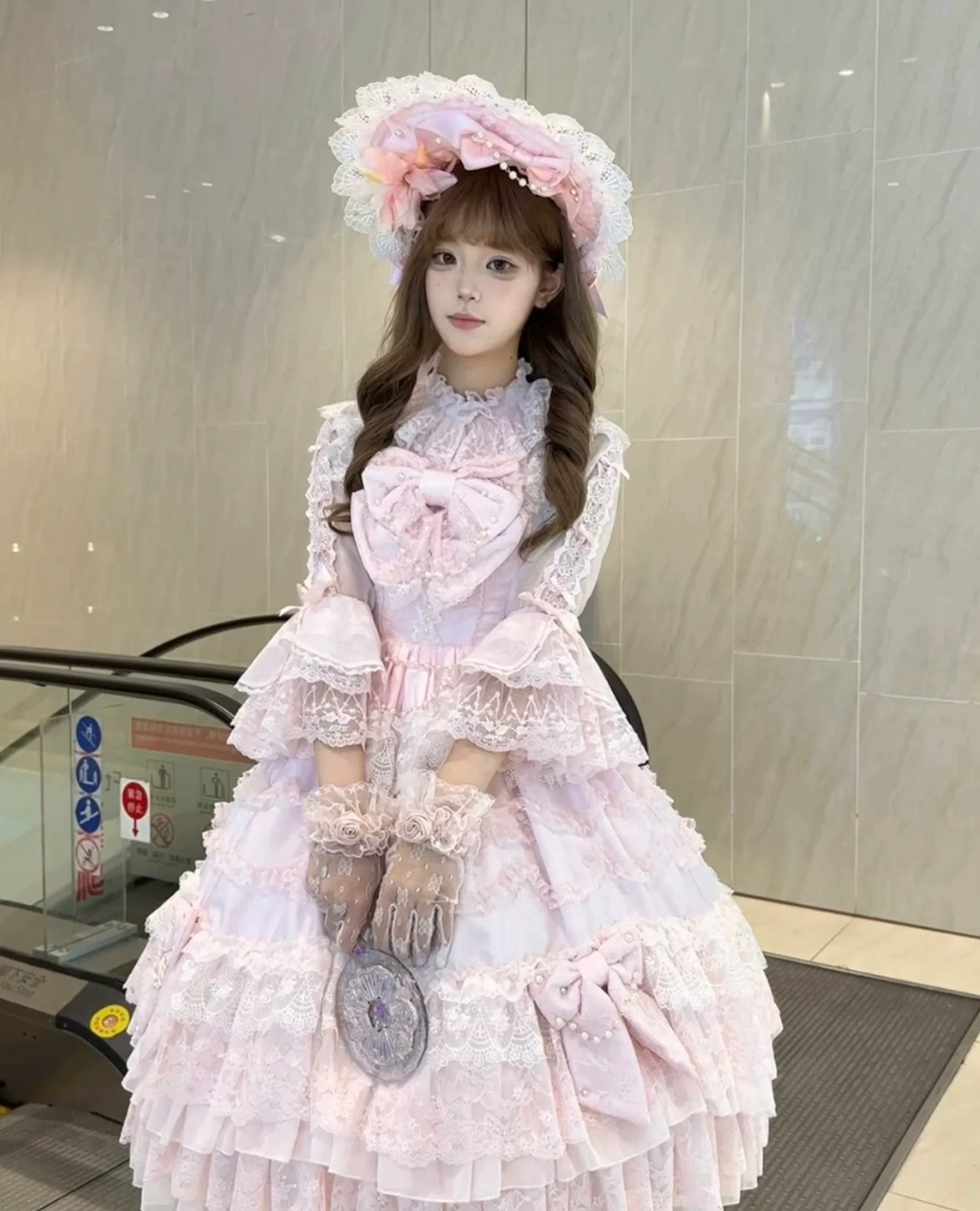 Mengfuzi - Dream Paradise - Chiffon Sweet Lolita Blouse With Half Princess Sleeves